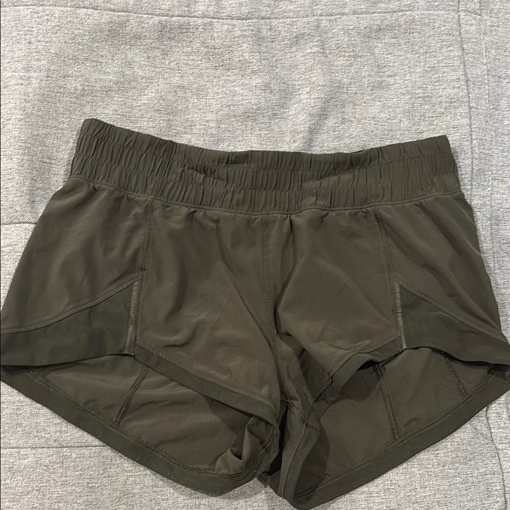 Lululemon hotty hot Olive Green Shorts